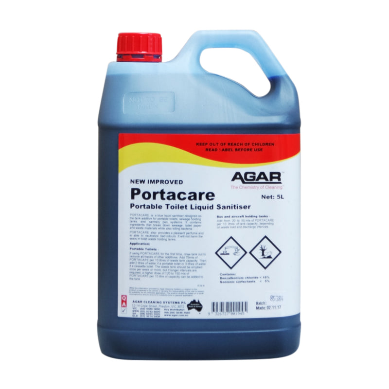 Agar PORTACARE PORTABLE TOILET LIQUID SANITISER