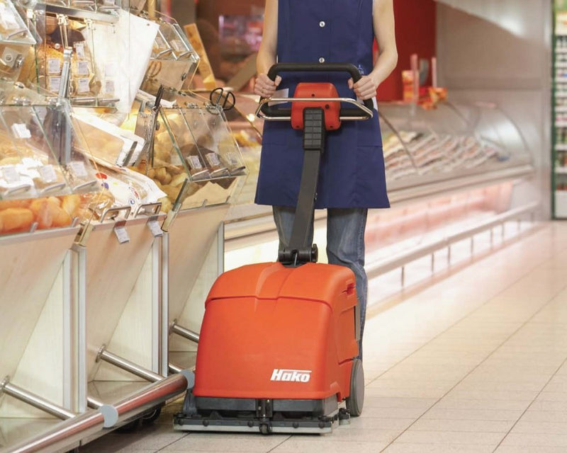 HAKO Scrubmaster B10 Industrial Battery Electric Floor Scrubber - 35cm